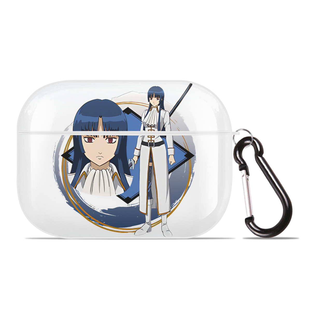 （画像用） ぎんたま 坂田銀時（さかたぎんとき） 神楽 志村新八（しむら しんぱち） GINTAMA Sakata Gintoki Kagura Shimura Shinpachi 【AirPods Pro用】ハードシェル保護ケース 耐衝撃・防指紋・カラビナ付き商品仕様