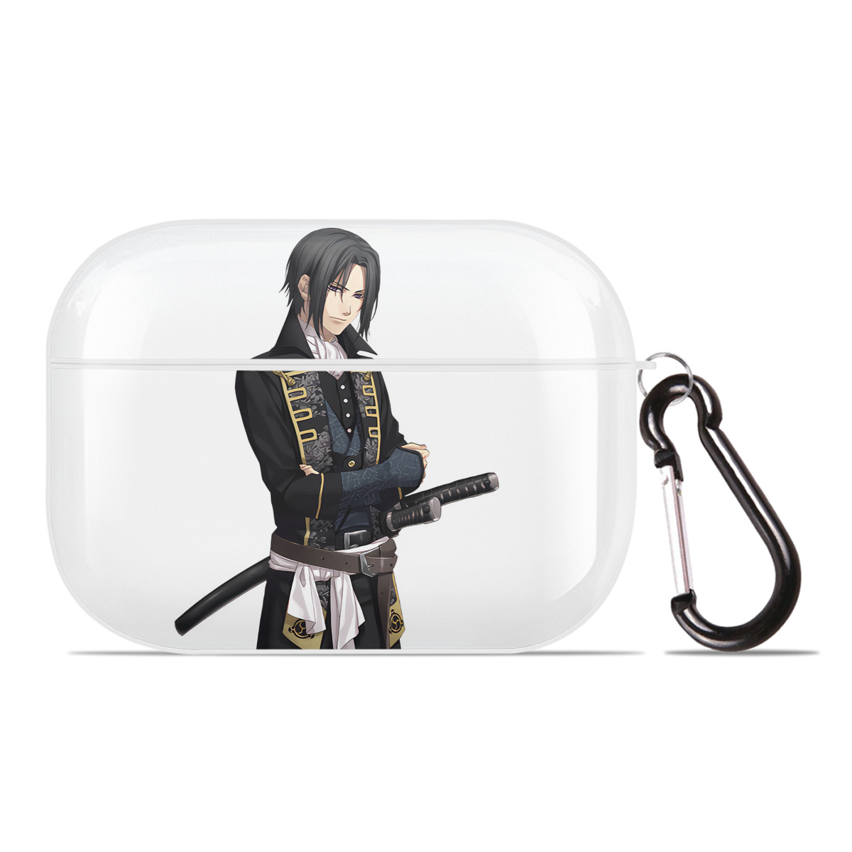 （画像用） ぎんたま 坂田銀時（さかたぎんとき） 神楽 志村新八（しむら しんぱち） GINTAMA Sakata Gintoki Kagura Shimura Shinpachi 【AirPods Pro用】ハードシェル保護ケース 耐衝撃・防指紋・カラビナ付き商品仕様