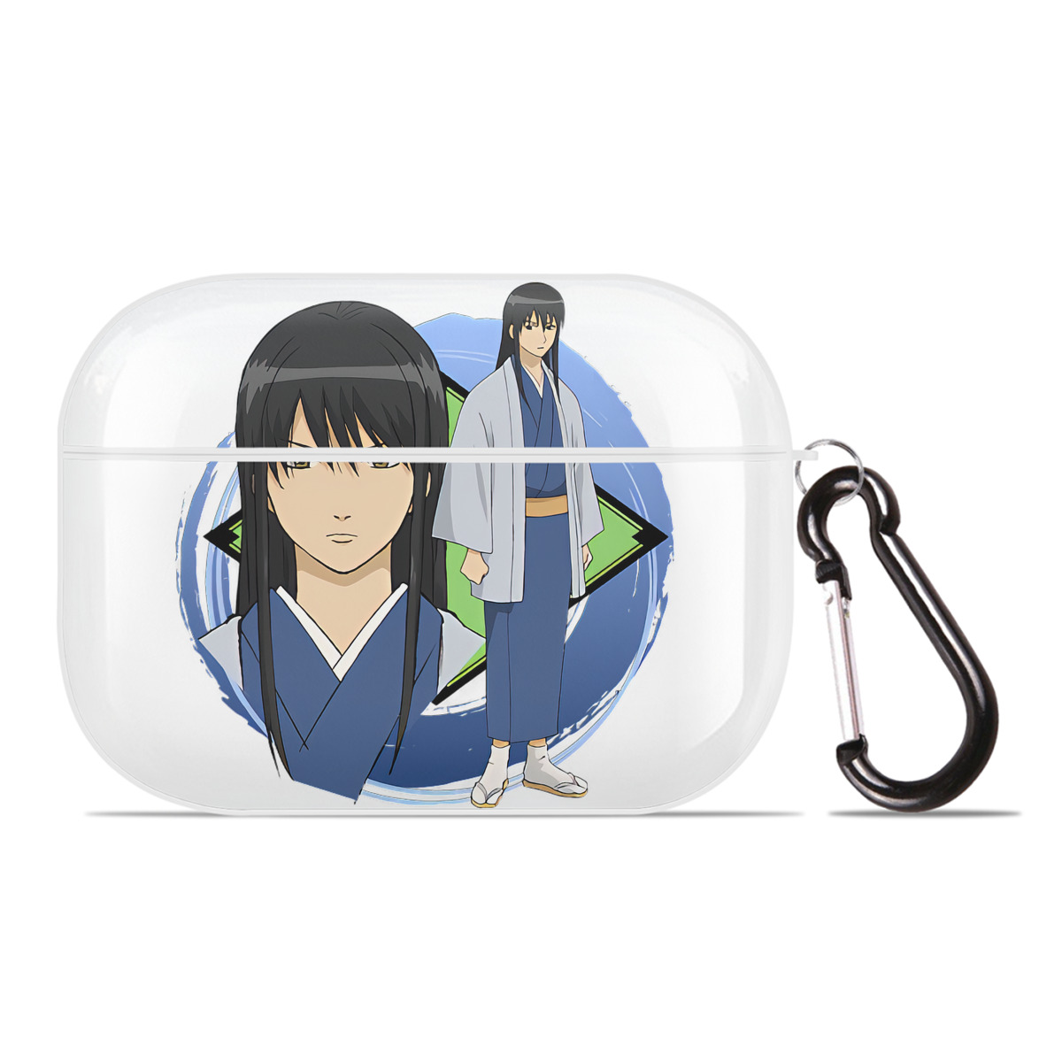 （画像用） ぎんたま 坂田銀時（さかたぎんとき） 神楽 志村新八（しむら しんぱち） GINTAMA Sakata Gintoki Kagura Shimura Shinpachi 【AirPods Pro用】ハードシェル保護ケース 耐衝撃・防指紋・カラビナ付き商品仕様