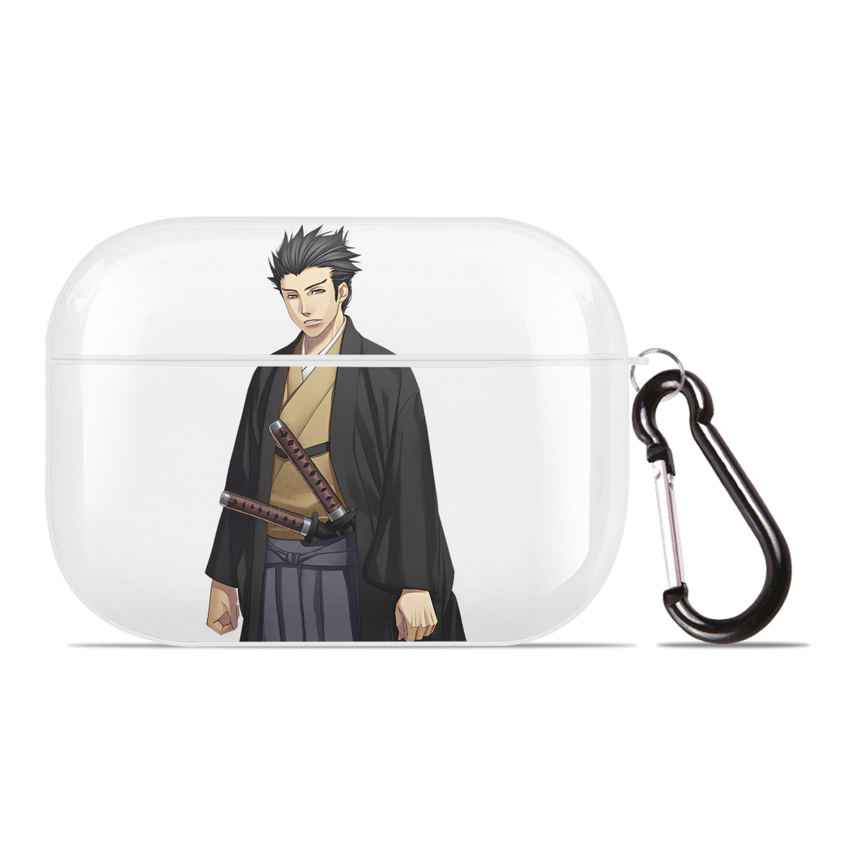 （画像用） ぎんたま 坂田銀時（さかたぎんとき） 神楽 志村新八（しむら しんぱち） GINTAMA Sakata Gintoki Kagura Shimura Shinpachi 【AirPods Pro用】ハードシェル保護ケース 耐衝撃・防指紋・カラビナ付き商品仕様