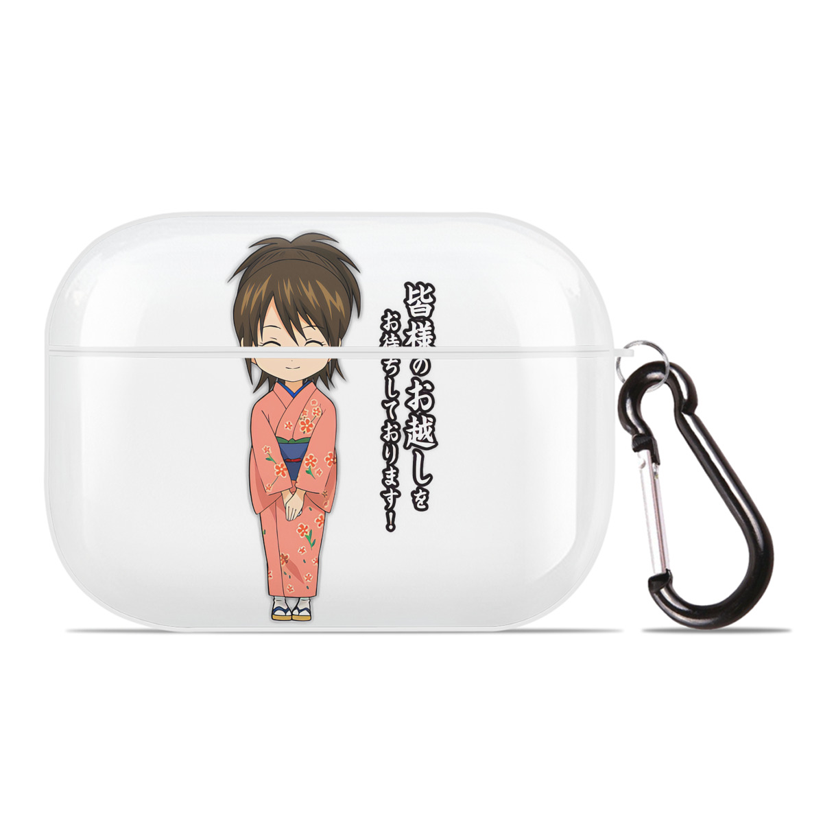 （画像用） ぎんたま 坂田銀時（さかたぎんとき） 神楽 志村新八（しむら しんぱち） GINTAMA Sakata Gintoki Kagura Shimura Shinpachi 【AirPods Pro用】ハードシェル保護ケース 耐衝撃・防指紋・カラビナ付き商品仕様