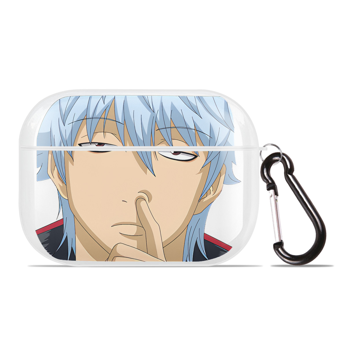 （画像用） ぎんたま 坂田銀時（さかたぎんとき） 神楽 志村新八（しむら しんぱち） GINTAMA Sakata Gintoki Kagura Shimura Shinpachi 【AirPods Pro用】ハードシェル保護ケース 耐衝撃・防指紋・カラビナ付き商品仕様