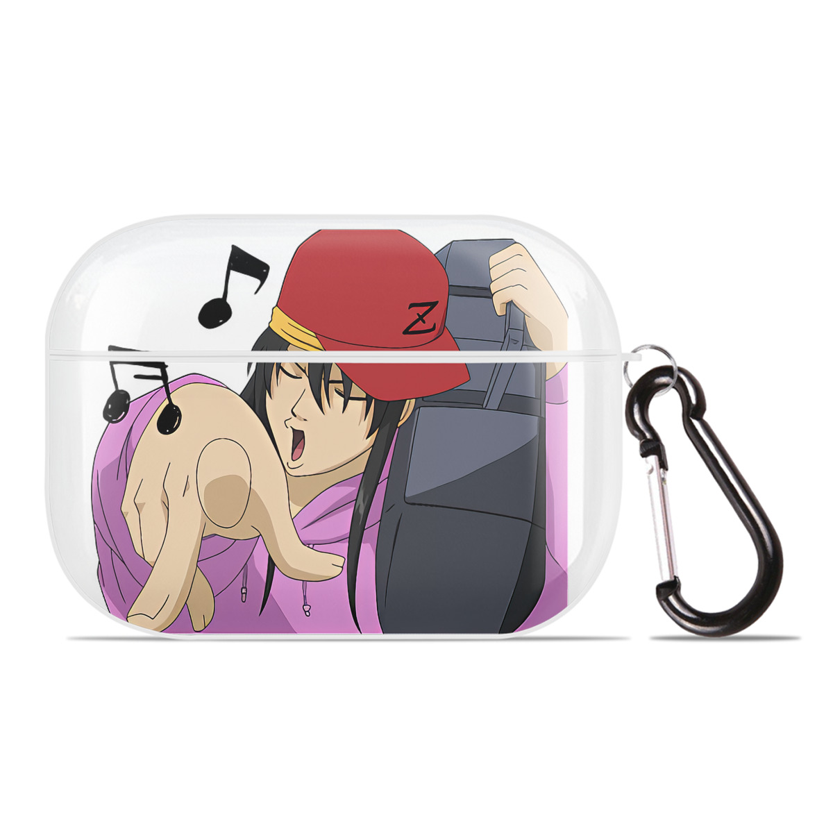 （画像用） ぎんたま 坂田銀時（さかたぎんとき） 神楽 志村新八（しむら しんぱち） GINTAMA Sakata Gintoki Kagura Shimura Shinpachi 【AirPods Pro用】ハードシェル保護ケース 耐衝撃・防指紋・カラビナ付き商品仕様