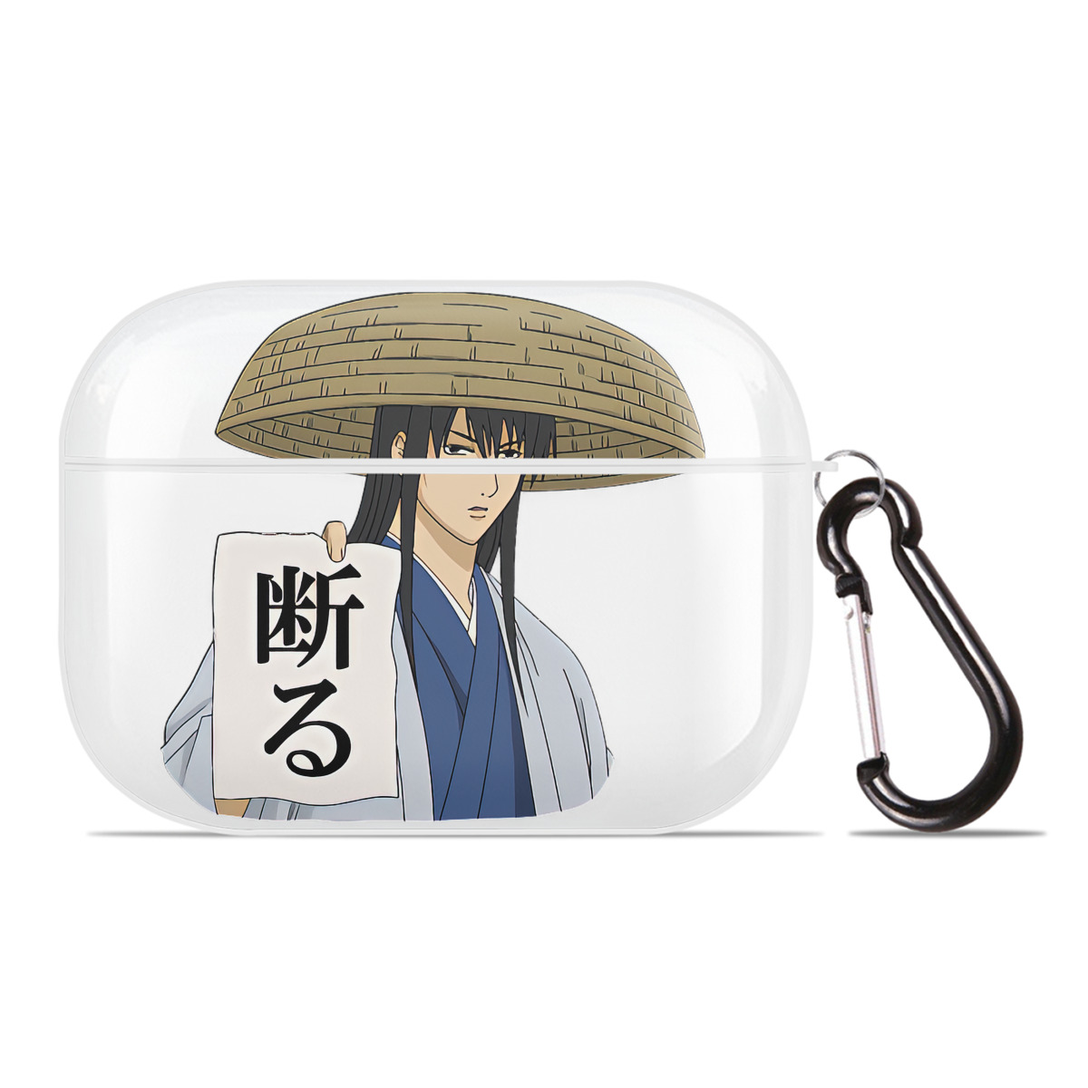 （画像用） ぎんたま 坂田銀時（さかたぎんとき） 神楽 志村新八（しむら しんぱち） GINTAMA Sakata Gintoki Kagura Shimura Shinpachi 【AirPods Pro用】ハードシェル保護ケース 耐衝撃・防指紋・カラビナ付き商品仕様