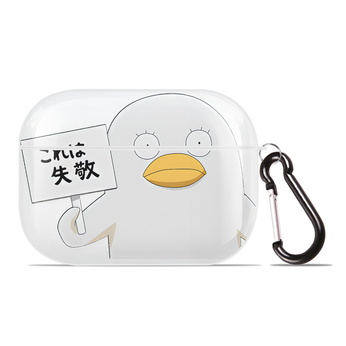 （画像用） ぎんたま 坂田銀時（さかたぎんとき） 神楽 志村新八（しむら しんぱち） GINTAMA Sakata Gintoki Kagura Shimura Shinpachi 【AirPods Pro用】ハードシェル保護ケース 耐衝撃・防指紋・カラビナ付き商品仕様