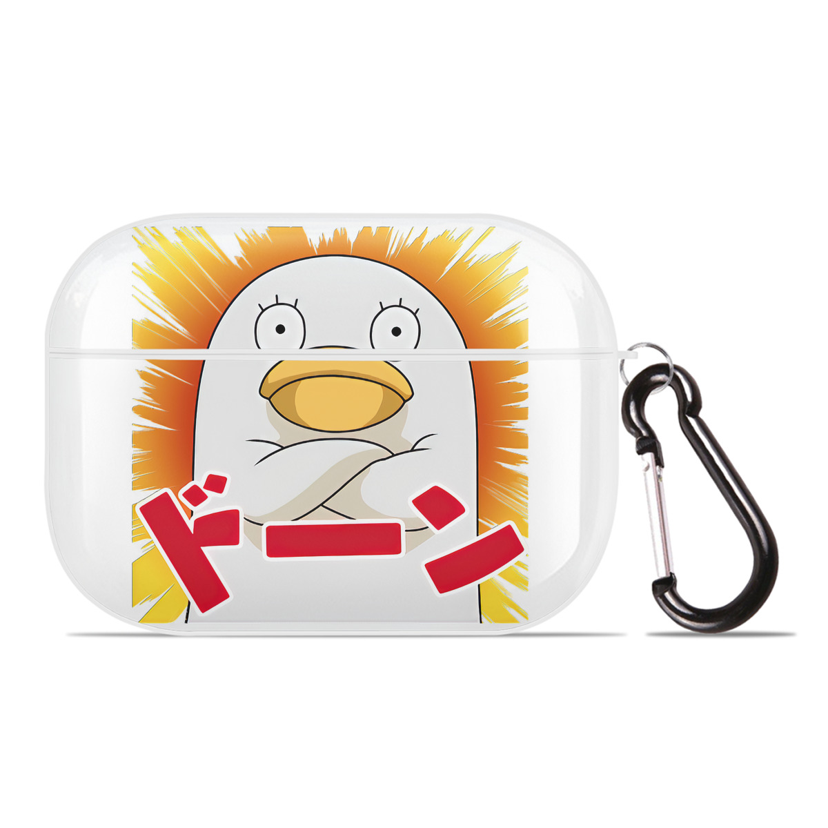 （画像用） ぎんたま 坂田銀時（さかたぎんとき） 神楽 志村新八（しむら しんぱち） GINTAMA Sakata Gintoki Kagura Shimura Shinpachi 【AirPods Pro用】ハードシェル保護ケース 耐衝撃・防指紋・カラビナ付き商品仕様