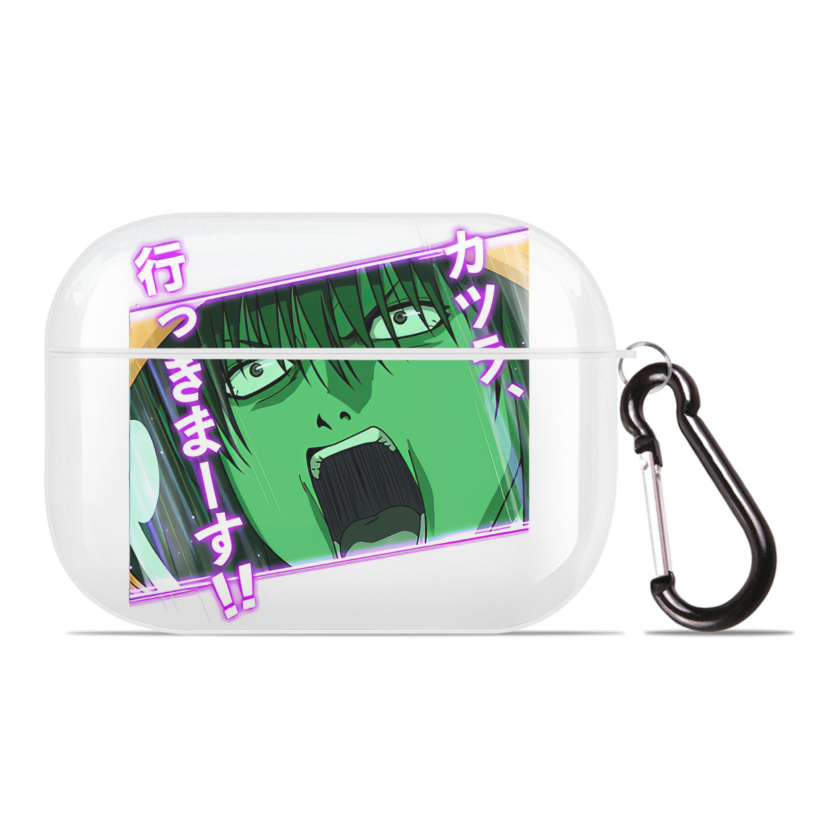 （画像用） ぎんたま 坂田銀時（さかたぎんとき） 神楽 志村新八（しむら しんぱち） GINTAMA Sakata Gintoki Kagura Shimura Shinpachi 【AirPods Pro用】ハードシェル保護ケース 耐衝撃・防指紋・カラビナ付き商品仕様
