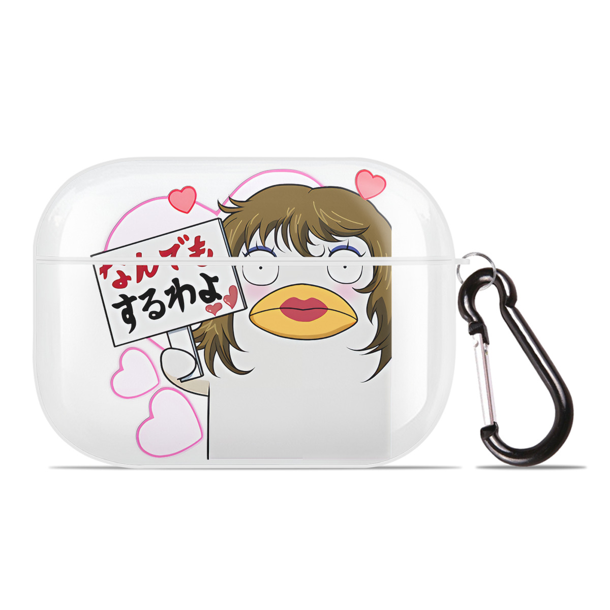 （画像用） ぎんたま 坂田銀時（さかたぎんとき） 神楽 志村新八（しむら しんぱち） GINTAMA Sakata Gintoki Kagura Shimura Shinpachi 【AirPods Pro用】ハードシェル保護ケース 耐衝撃・防指紋・カラビナ付き商品仕様