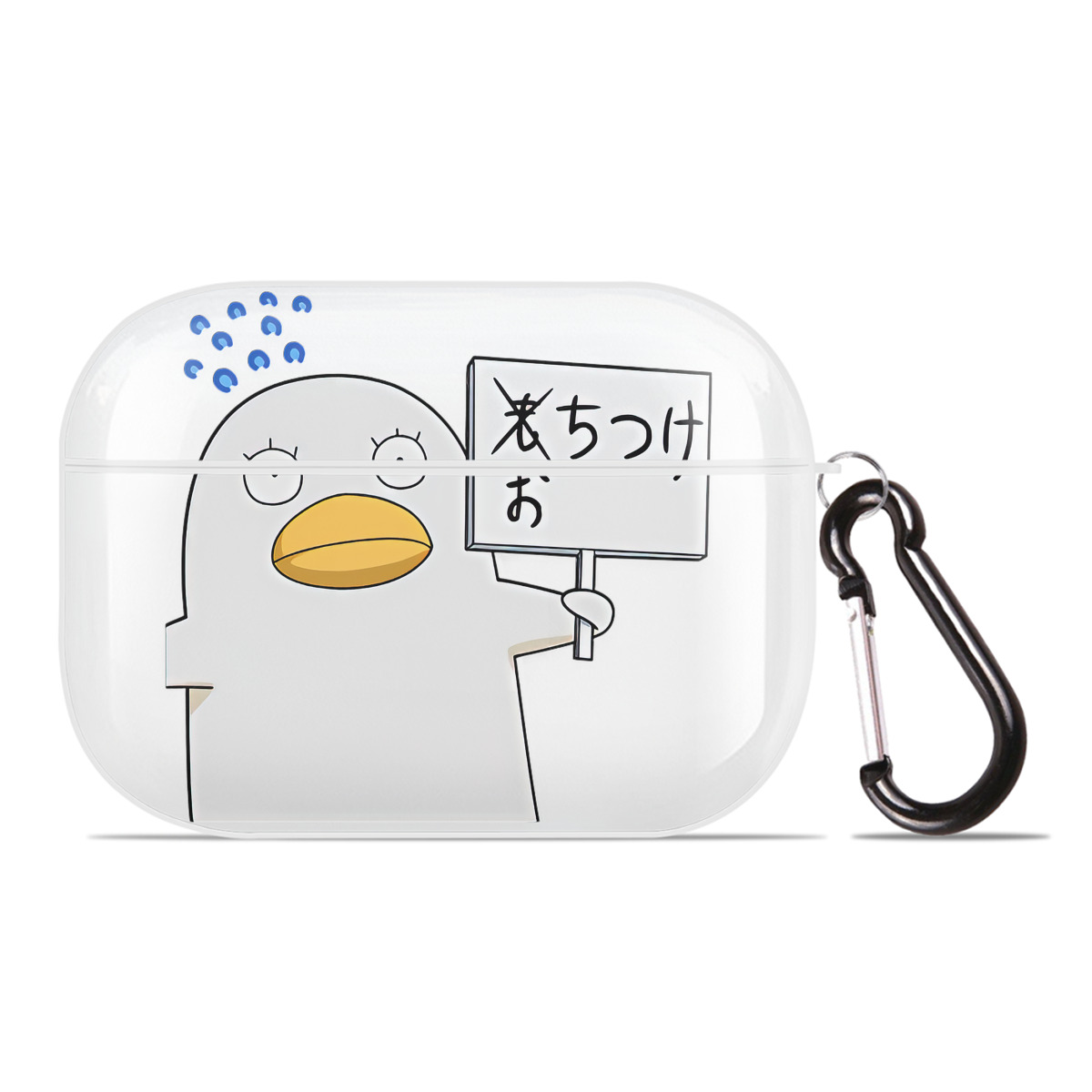 （画像用） ぎんたま 坂田銀時（さかたぎんとき） 神楽 志村新八（しむら しんぱち） GINTAMA Sakata Gintoki Kagura Shimura Shinpachi 【AirPods Pro用】ハードシェル保護ケース 耐衝撃・防指紋・カラビナ付き商品仕様