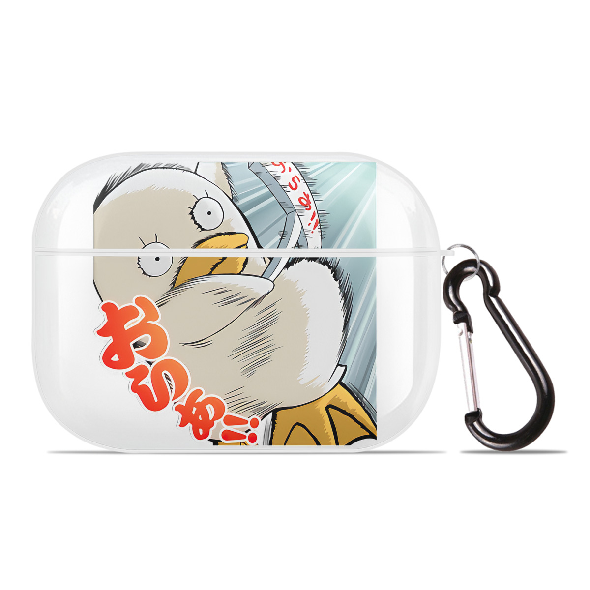 （画像用） ぎんたま 坂田銀時（さかたぎんとき） 神楽 志村新八（しむら しんぱち） GINTAMA Sakata Gintoki Kagura Shimura Shinpachi 【AirPods Pro用】ハードシェル保護ケース 耐衝撃・防指紋・カラビナ付き商品仕様