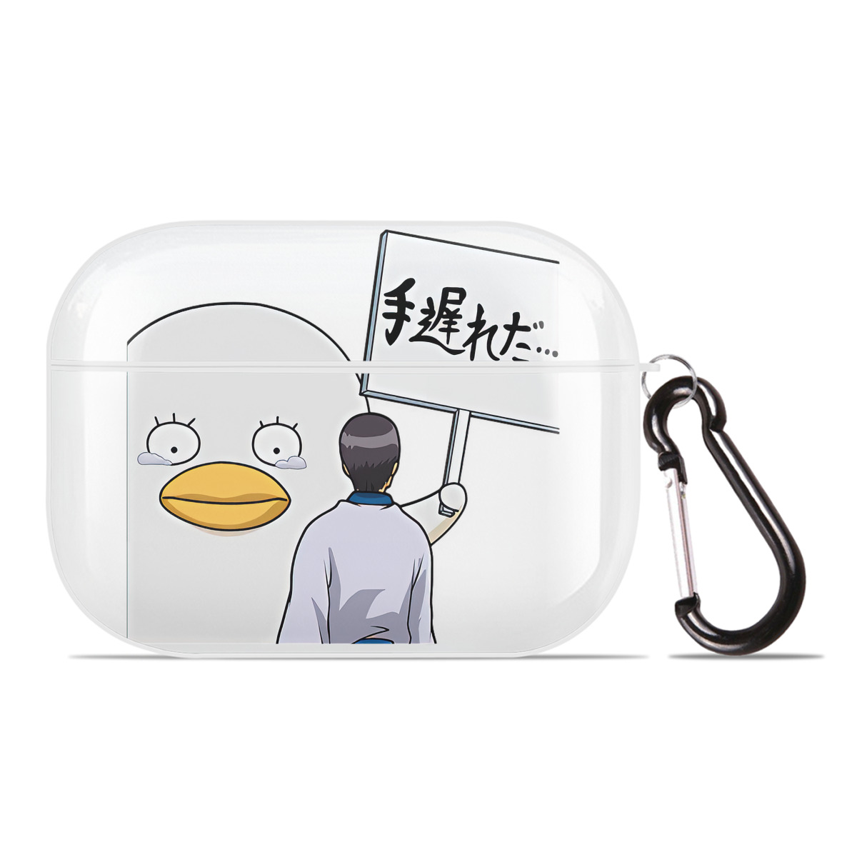 （画像用） ぎんたま 坂田銀時（さかたぎんとき） 神楽 志村新八（しむら しんぱち） GINTAMA Sakata Gintoki Kagura Shimura Shinpachi 【AirPods Pro用】ハードシェル保護ケース 耐衝撃・防指紋・カラビナ付き商品仕様