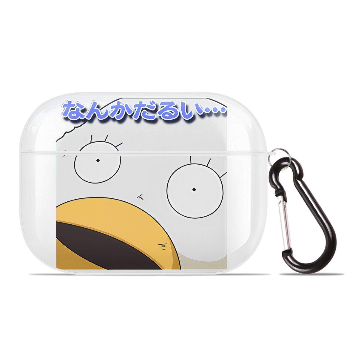 （画像用） ぎんたま 坂田銀時（さかたぎんとき） 神楽 志村新八（しむら しんぱち） GINTAMA Sakata Gintoki Kagura Shimura Shinpachi 【AirPods Pro用】ハードシェル保護ケース 耐衝撃・防指紋・カラビナ付き商品仕様