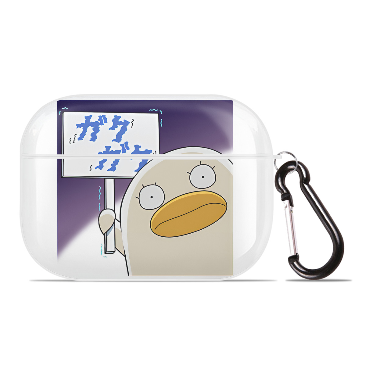 （画像用） ぎんたま 坂田銀時（さかたぎんとき） 神楽 志村新八（しむら しんぱち） GINTAMA Sakata Gintoki Kagura Shimura Shinpachi 【AirPods Pro用】ハードシェル保護ケース 耐衝撃・防指紋・カラビナ付き商品仕様