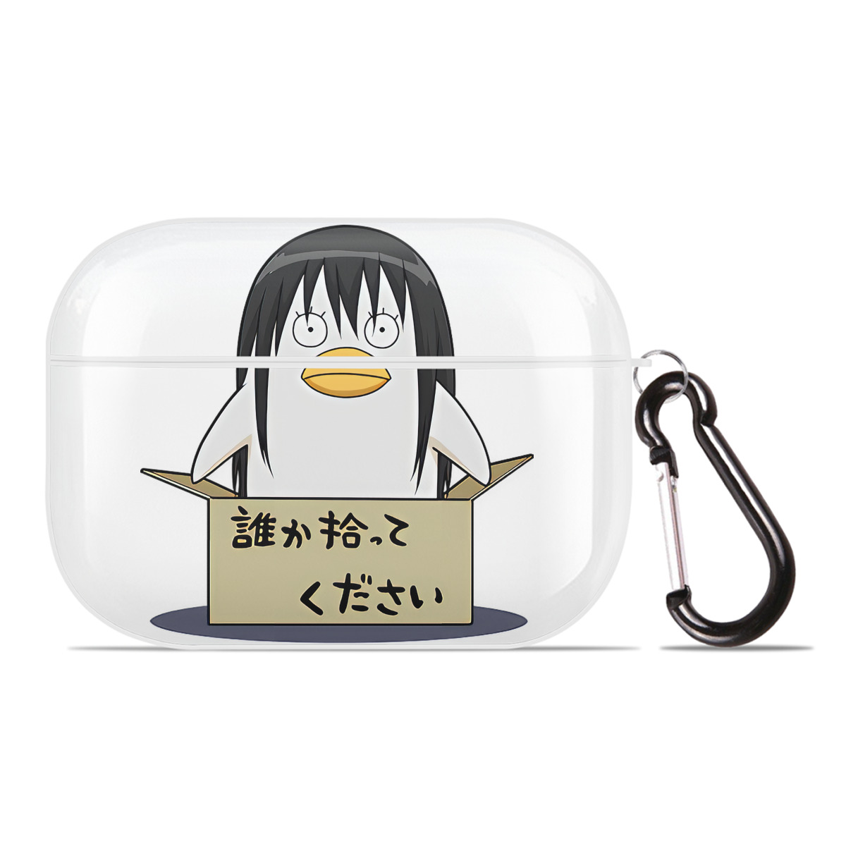 （画像用） ぎんたま 坂田銀時（さかたぎんとき） 神楽 志村新八（しむら しんぱち） GINTAMA Sakata Gintoki Kagura Shimura Shinpachi 【AirPods Pro用】ハードシェル保護ケース 耐衝撃・防指紋・カラビナ付き商品仕様