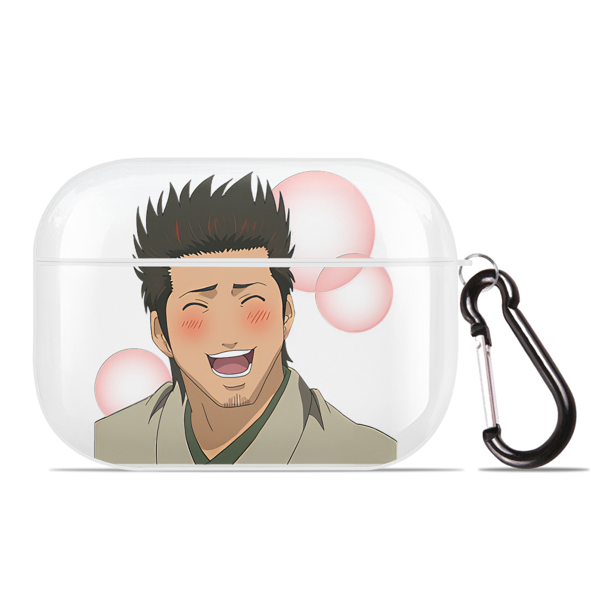 （画像用） ぎんたま 坂田銀時（さかたぎんとき） 神楽 志村新八（しむら しんぱち） GINTAMA Sakata Gintoki Kagura Shimura Shinpachi 【AirPods Pro用】ハードシェル保護ケース 耐衝撃・防指紋・カラビナ付き商品仕様