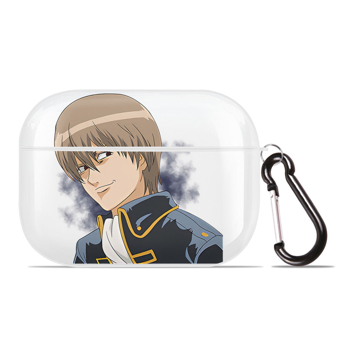 （画像用） ぎんたま 坂田銀時（さかたぎんとき） 神楽 志村新八（しむら しんぱち） GINTAMA Sakata Gintoki Kagura Shimura Shinpachi 【AirPods Pro用】ハードシェル保護ケース 耐衝撃・防指紋・カラビナ付き商品仕様