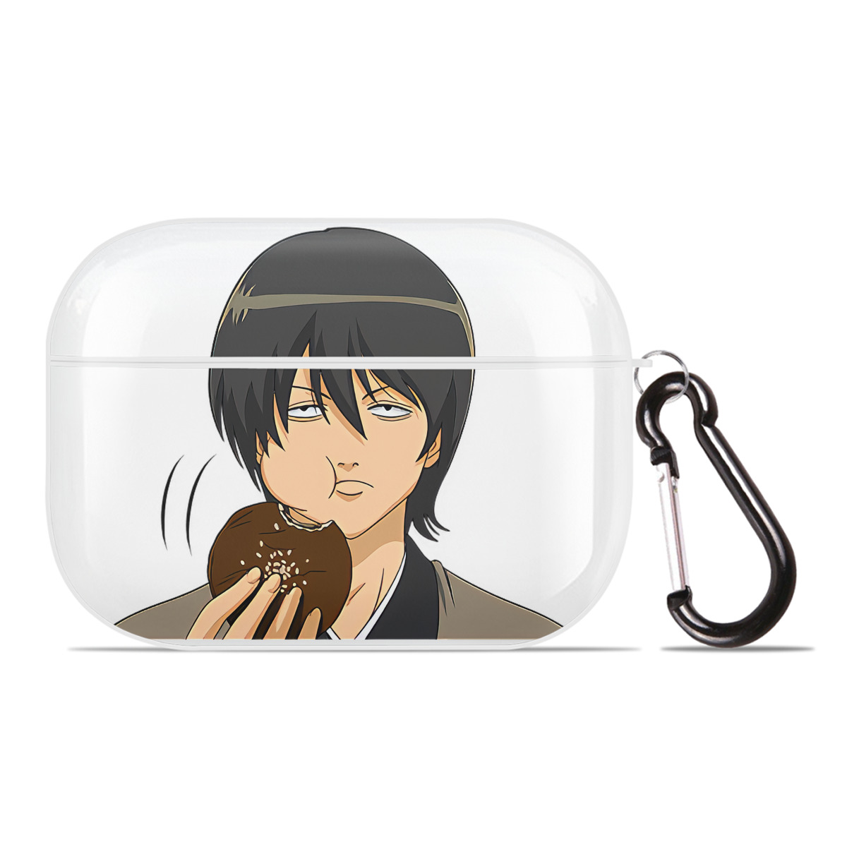 （画像用） ぎんたま 坂田銀時（さかたぎんとき） 神楽 志村新八（しむら しんぱち） GINTAMA Sakata Gintoki Kagura Shimura Shinpachi 【AirPods Pro用】ハードシェル保護ケース 耐衝撃・防指紋・カラビナ付き商品仕様