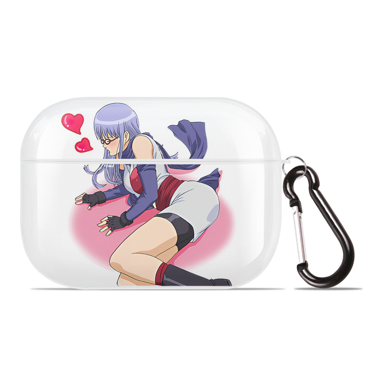 （画像用） ぎんたま 坂田銀時（さかたぎんとき） 神楽 志村新八（しむら しんぱち） GINTAMA Sakata Gintoki Kagura Shimura Shinpachi 【AirPods Pro用】ハードシェル保護ケース 耐衝撃・防指紋・カラビナ付き商品仕様