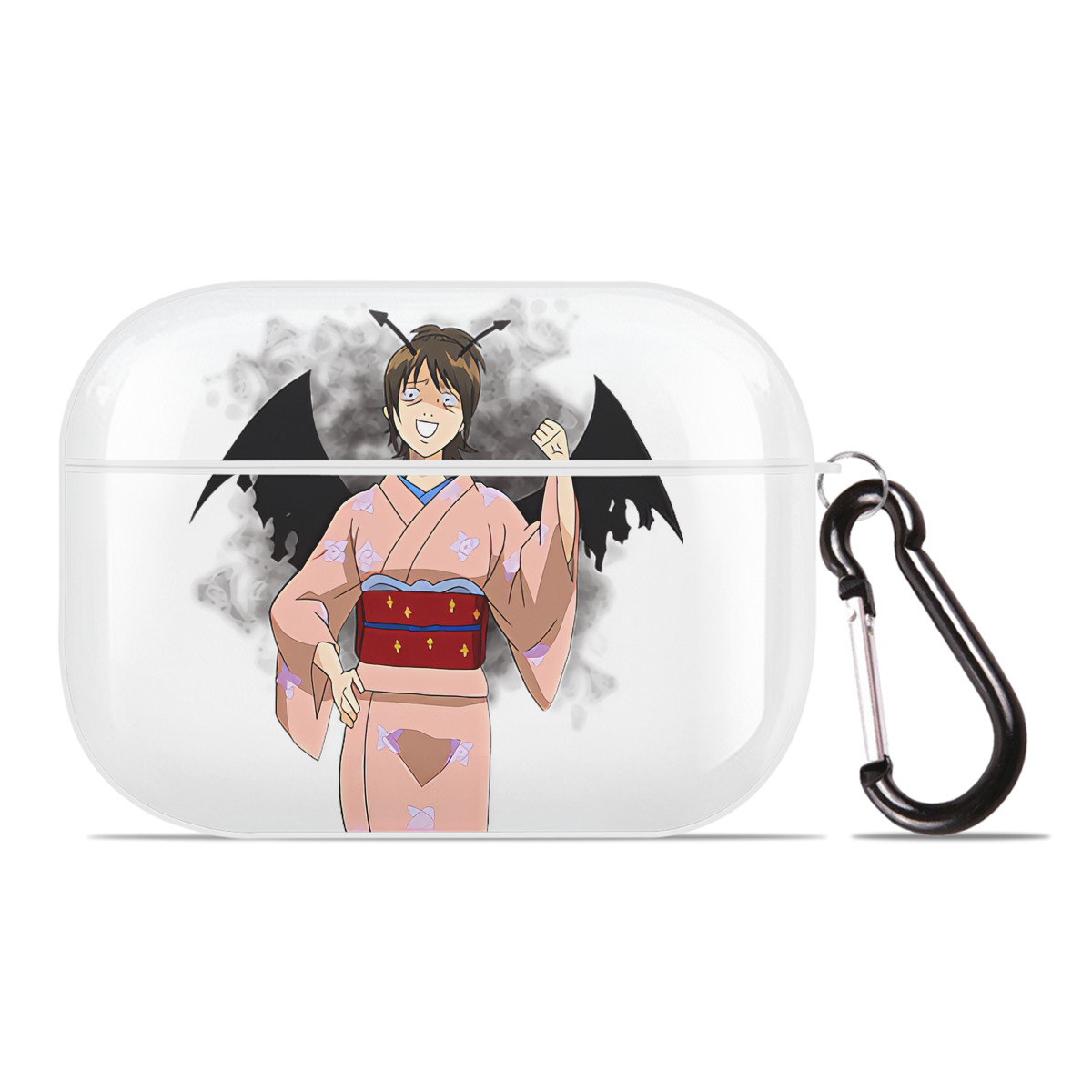 （画像用） ぎんたま 坂田銀時（さかたぎんとき） 神楽 志村新八（しむら しんぱち） GINTAMA Sakata Gintoki Kagura Shimura Shinpachi 【AirPods Pro用】ハードシェル保護ケース 耐衝撃・防指紋・カラビナ付き商品仕様