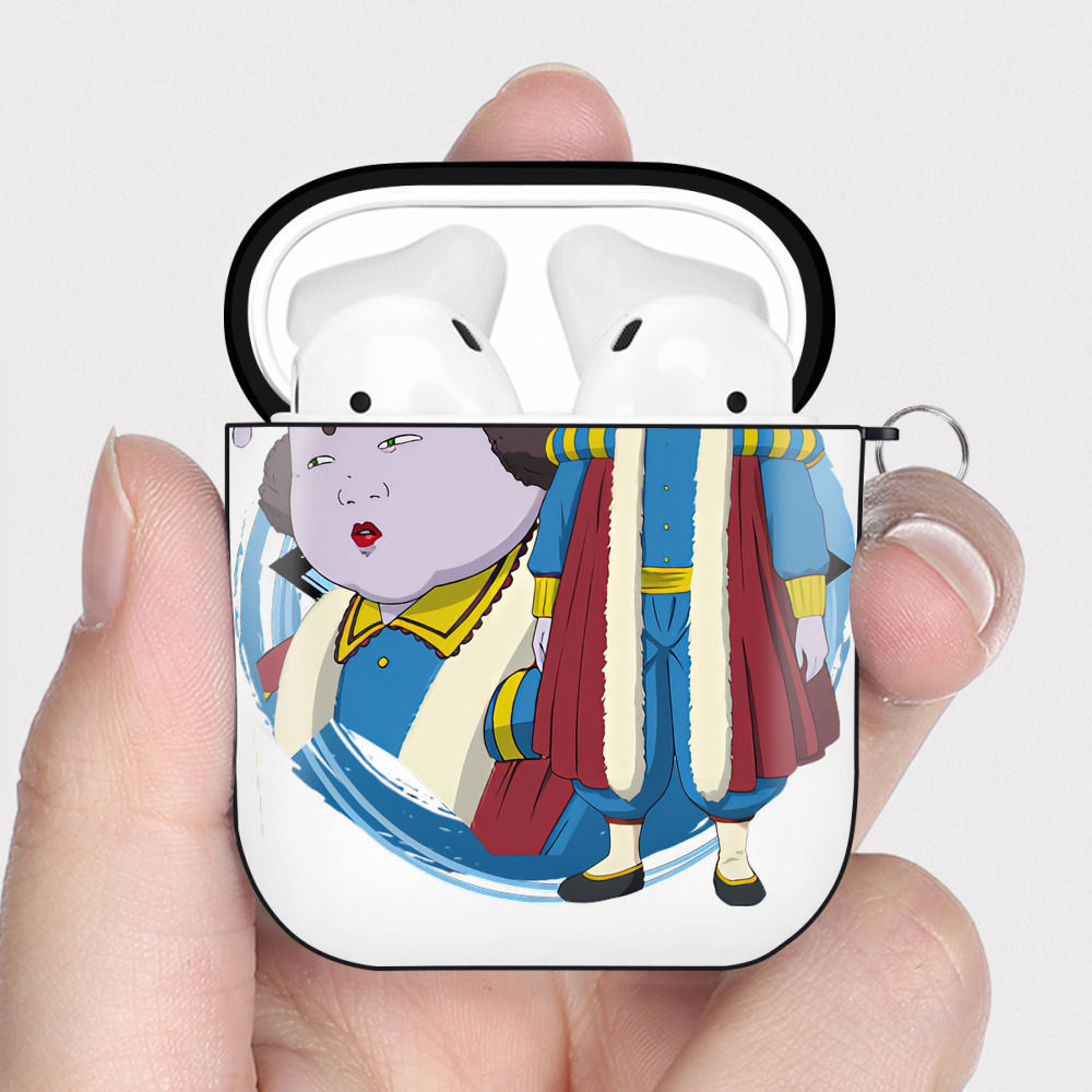（画像用） ぎんたま 坂田銀時（さかたぎんとき） 神楽 志村新八（しむら しんぱち） GINTAMA Sakata Gintoki Kagura Shimura Shinpachi AirPods 第2世代保護ケース ハードシェル ブラック 耐衝撃・防指紋・カラビナ付き