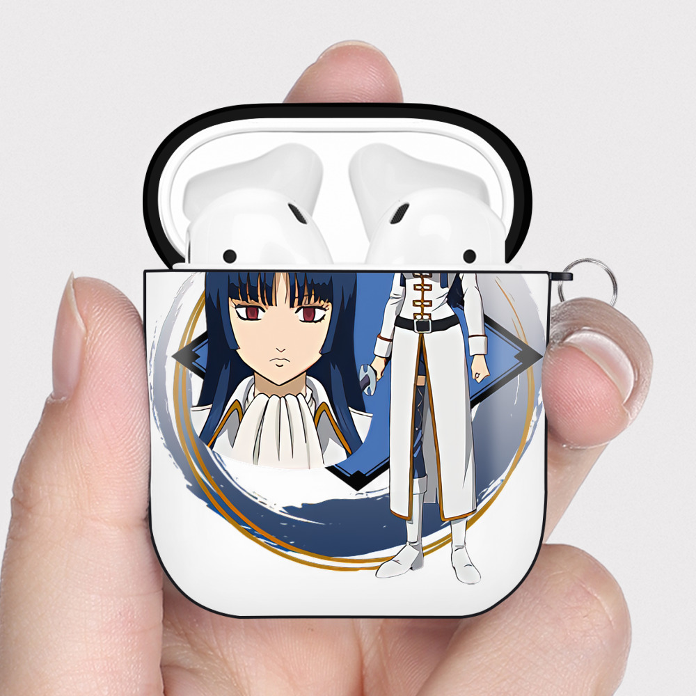 （画像用） ぎんたま 坂田銀時（さかたぎんとき） 神楽 志村新八（しむら しんぱち） GINTAMA Sakata Gintoki Kagura Shimura Shinpachi AirPods 第2世代保護ケース ハードシェル ブラック 耐衝撃・防指紋・カラビナ付き