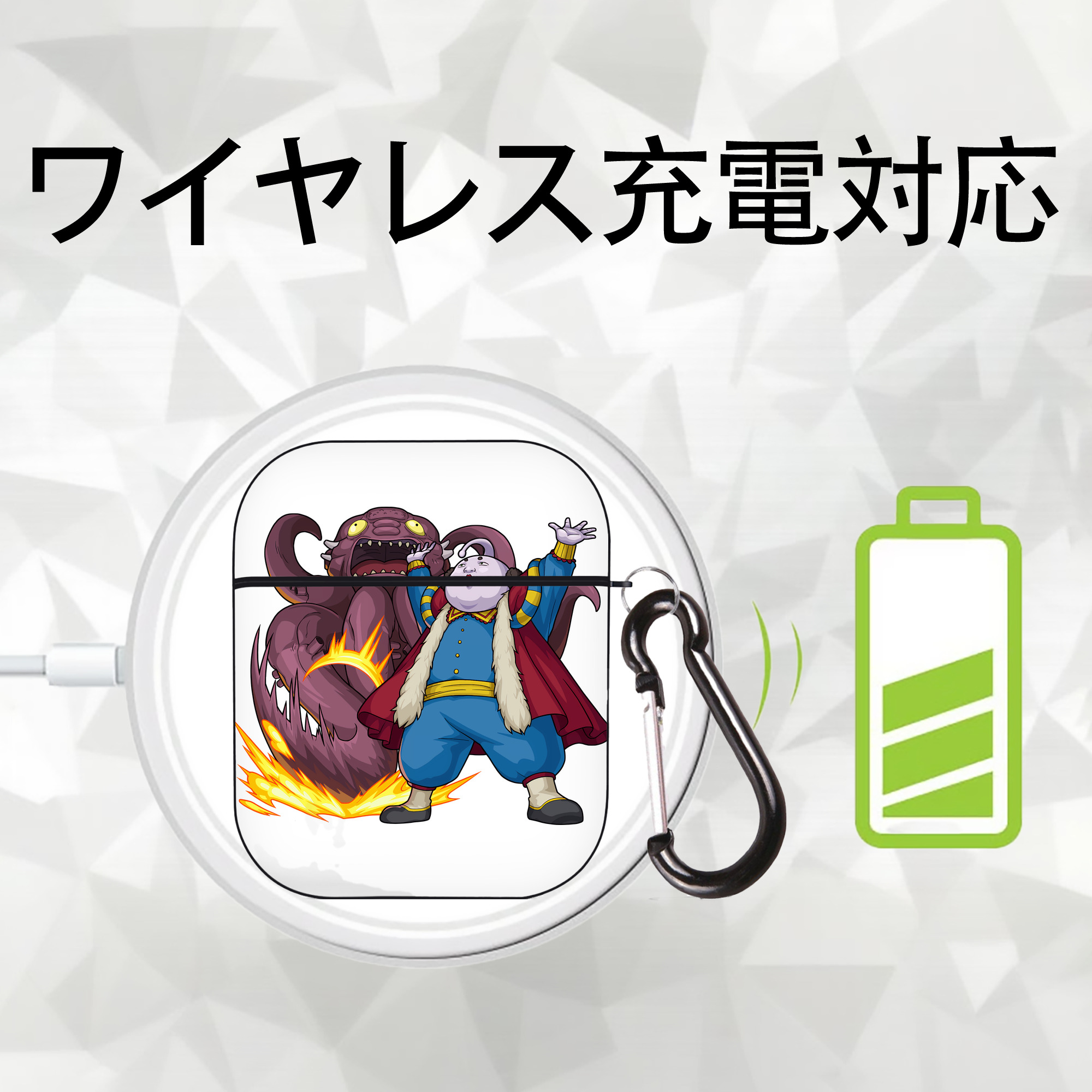 ぎんたま 坂田銀時（さかたぎんとき） 神楽 志村新八（しむら しんぱち） GINTAMA Sakata Gintoki Kagura Shimura Shinpachi AirPods 第2世代保護ケース ハードシェル ブラック 耐衝撃・防指紋・カラビナ付き