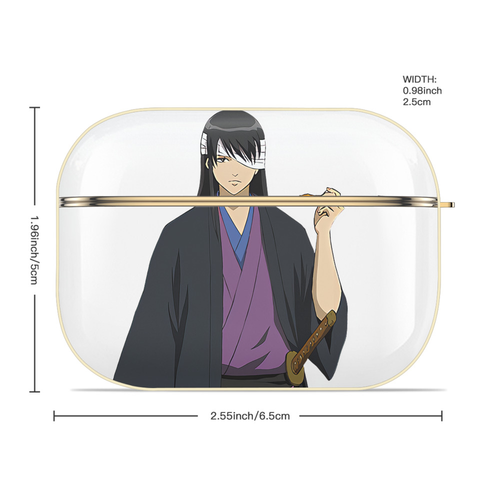 ぎんたま 坂田銀時（さかたぎんとき） 神楽 志村新八（しむら しんぱち） GINTAMA Sakata Gintoki Kagura Shimura Shinpachi 【AirPods Pro用】ハードシェル保護ケース｜耐衝撃・防指紋・カラビナ付き商品仕様