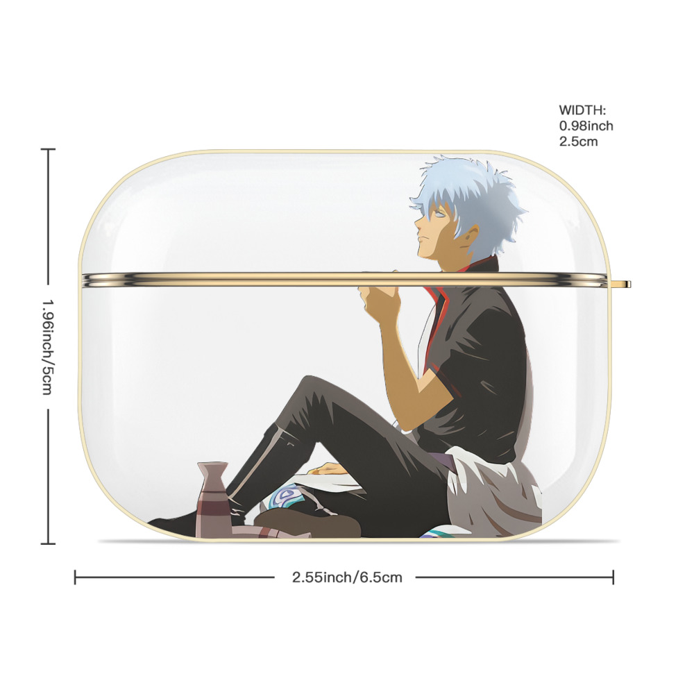 ぎんたま 坂田銀時（さかたぎんとき） 神楽 志村新八（しむら しんぱち） GINTAMA Sakata Gintoki Kagura Shimura Shinpachi 【AirPods Pro用】ハードシェル保護ケース｜耐衝撃・防指紋・カラビナ付き商品仕様