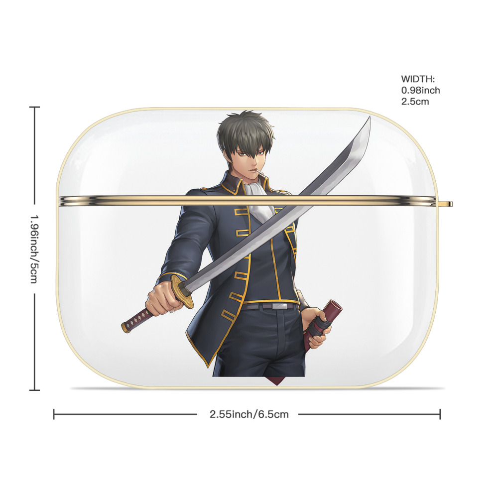 ぎんたま 坂田銀時（さかたぎんとき） 神楽 志村新八（しむら しんぱち） GINTAMA Sakata Gintoki Kagura Shimura Shinpachi 【AirPods Pro用】ハードシェル保護ケース｜耐衝撃・防指紋・カラビナ付き商品仕様