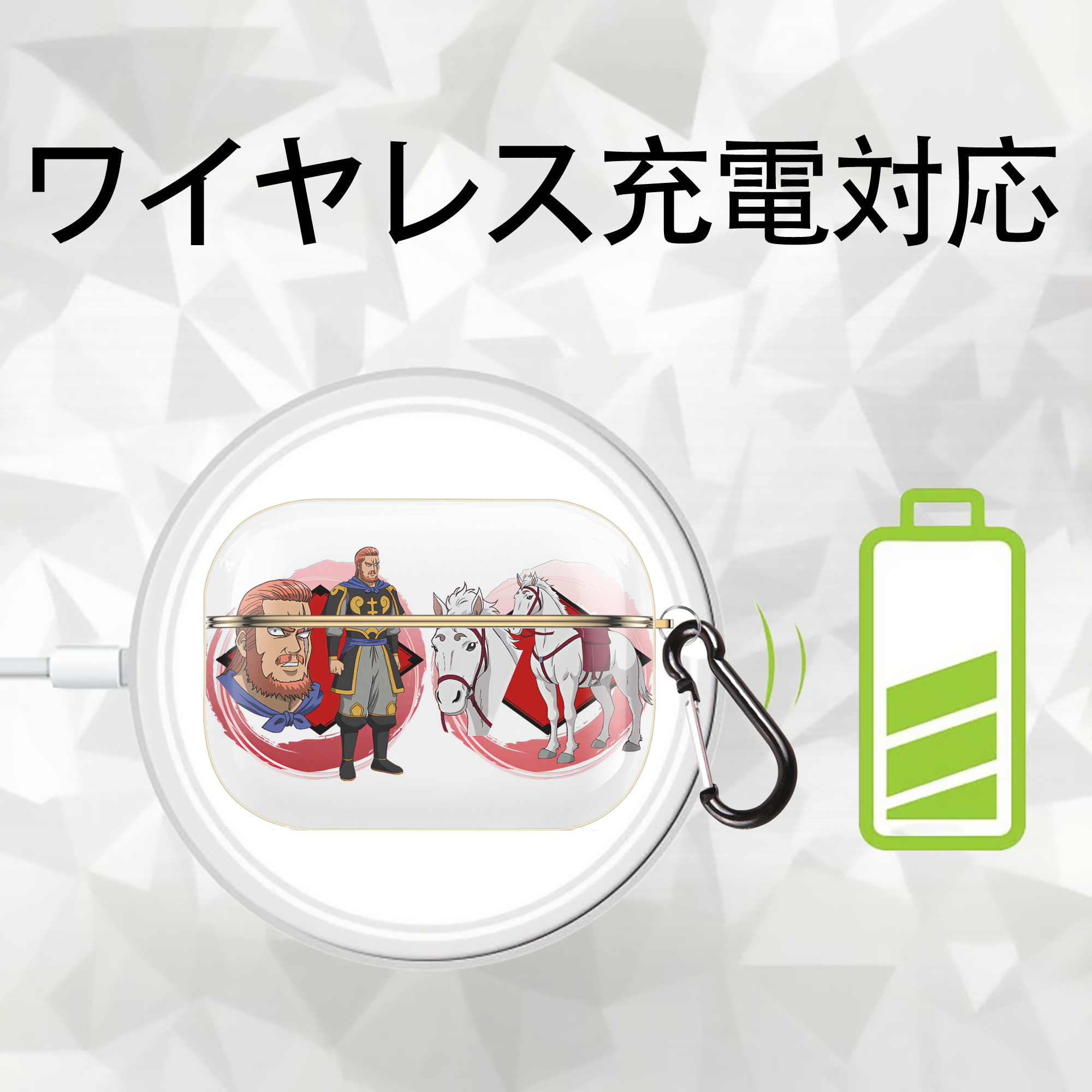 ぎんたま 坂田銀時（さかたぎんとき） 神楽 志村新八（しむら しんぱち） GINTAMA Sakata Gintoki Kagura Shimura Shinpachi 【AirPods Pro用】ハードシェル保護ケース｜耐衝撃・防指紋・カラビナ付き商品仕様