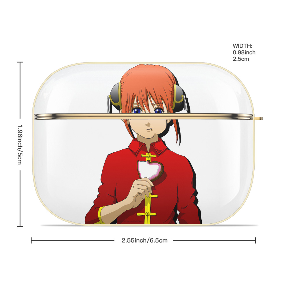 ぎんたま 坂田銀時（さかたぎんとき） 神楽 志村新八（しむら しんぱち） GINTAMA Sakata Gintoki Kagura Shimura Shinpachi 【AirPods Pro用】ハードシェル保護ケース｜耐衝撃・防指紋・カラビナ付き商品仕様