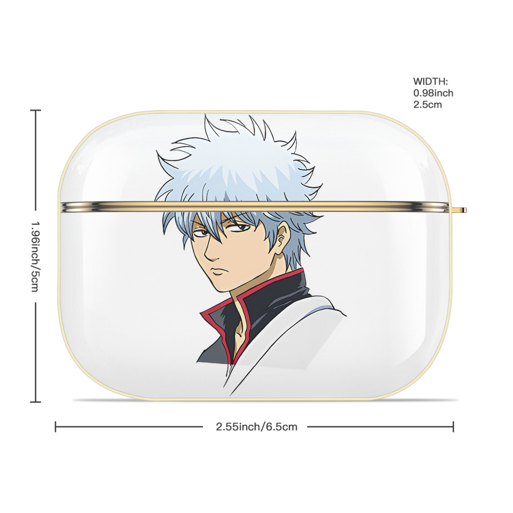 ぎんたま 坂田銀時（さかたぎんとき） 神楽 志村新八（しむら しんぱち） GINTAMA Sakata Gintoki Kagura Shimura Shinpachi 【AirPods Pro用】ハードシェル保護ケース｜耐衝撃・防指紋・カラビナ付き商品仕様