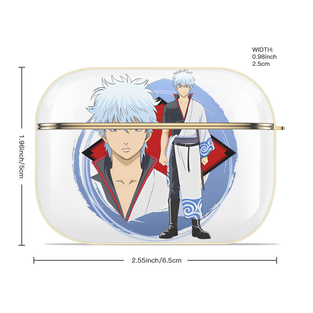 ぎんたま 坂田銀時（さかたぎんとき） 神楽 志村新八（しむら しんぱち） GINTAMA Sakata Gintoki Kagura Shimura Shinpachi 【AirPods Pro用】ハードシェル保護ケース｜耐衝撃・防指紋・カラビナ付き商品仕様