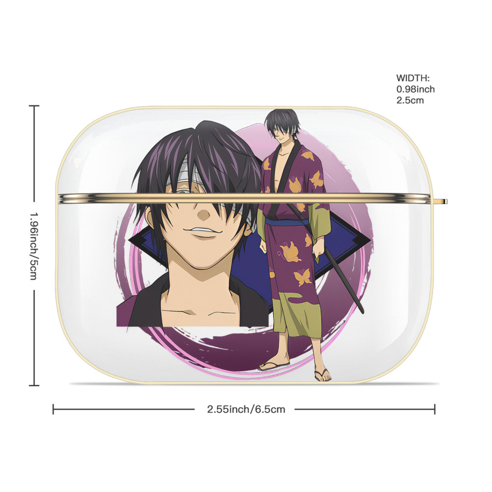 ぎんたま 坂田銀時（さかたぎんとき） 神楽 志村新八（しむら しんぱち） GINTAMA Sakata Gintoki Kagura Shimura Shinpachi 【AirPods Pro用】ハードシェル保護ケース｜耐衝撃・防指紋・カラビナ付き商品仕様