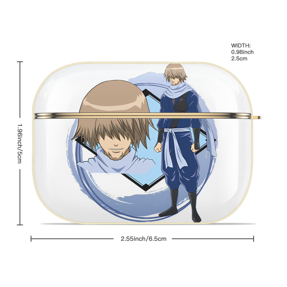 ぎんたま 坂田銀時（さかたぎんとき） 神楽 志村新八（しむら しんぱち） GINTAMA Sakata Gintoki Kagura Shimura Shinpachi 【AirPods Pro用】ハードシェル保護ケース｜耐衝撃・防指紋・カラビナ付き商品仕様