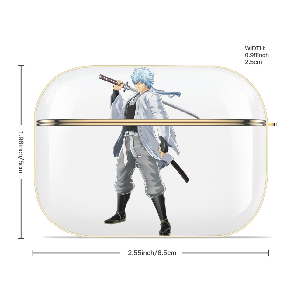 ぎんたま 坂田銀時（さかたぎんとき） 神楽 志村新八（しむら しんぱち） GINTAMA Sakata Gintoki Kagura Shimura Shinpachi 【AirPods Pro用】ハードシェル保護ケース｜耐衝撃・防指紋・カラビナ付き商品仕様
