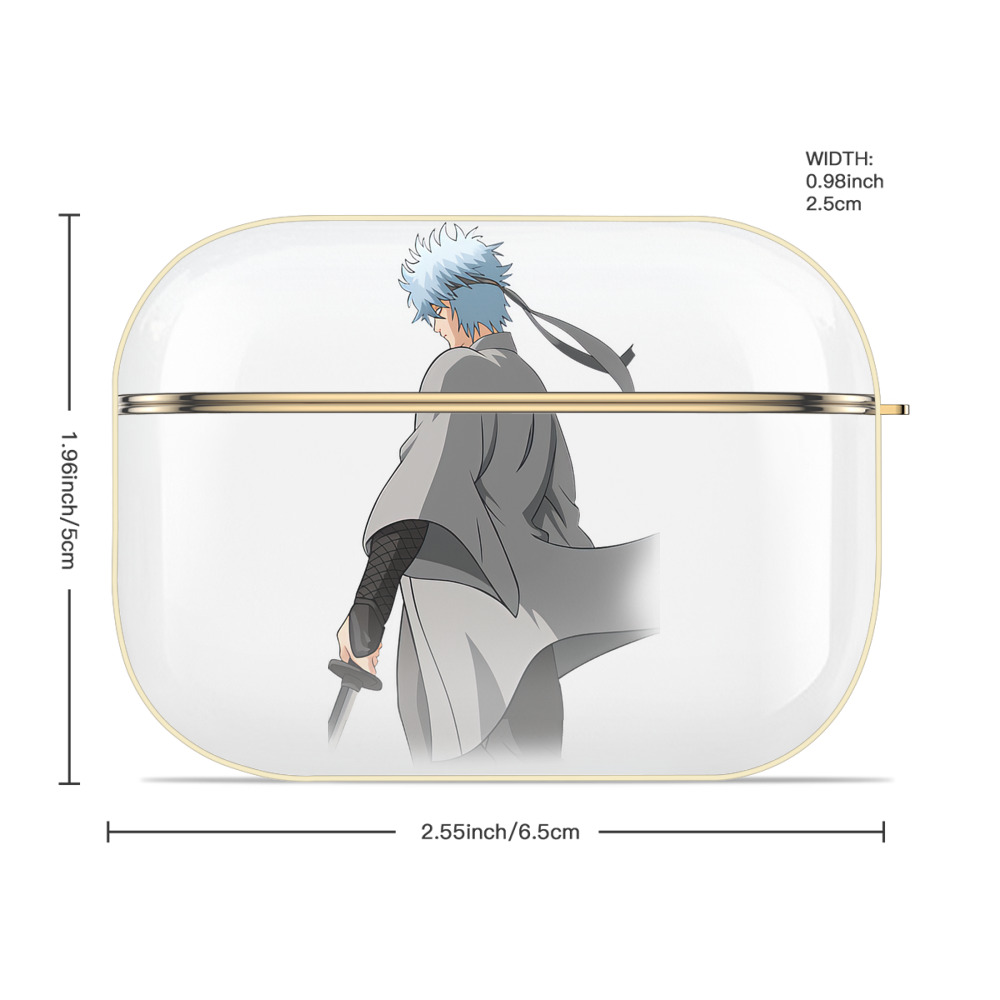 ぎんたま 坂田銀時（さかたぎんとき） 神楽 志村新八（しむら しんぱち） GINTAMA Sakata Gintoki Kagura Shimura Shinpachi 【AirPods Pro用】ハードシェル保護ケース｜耐衝撃・防指紋・カラビナ付き商品仕様