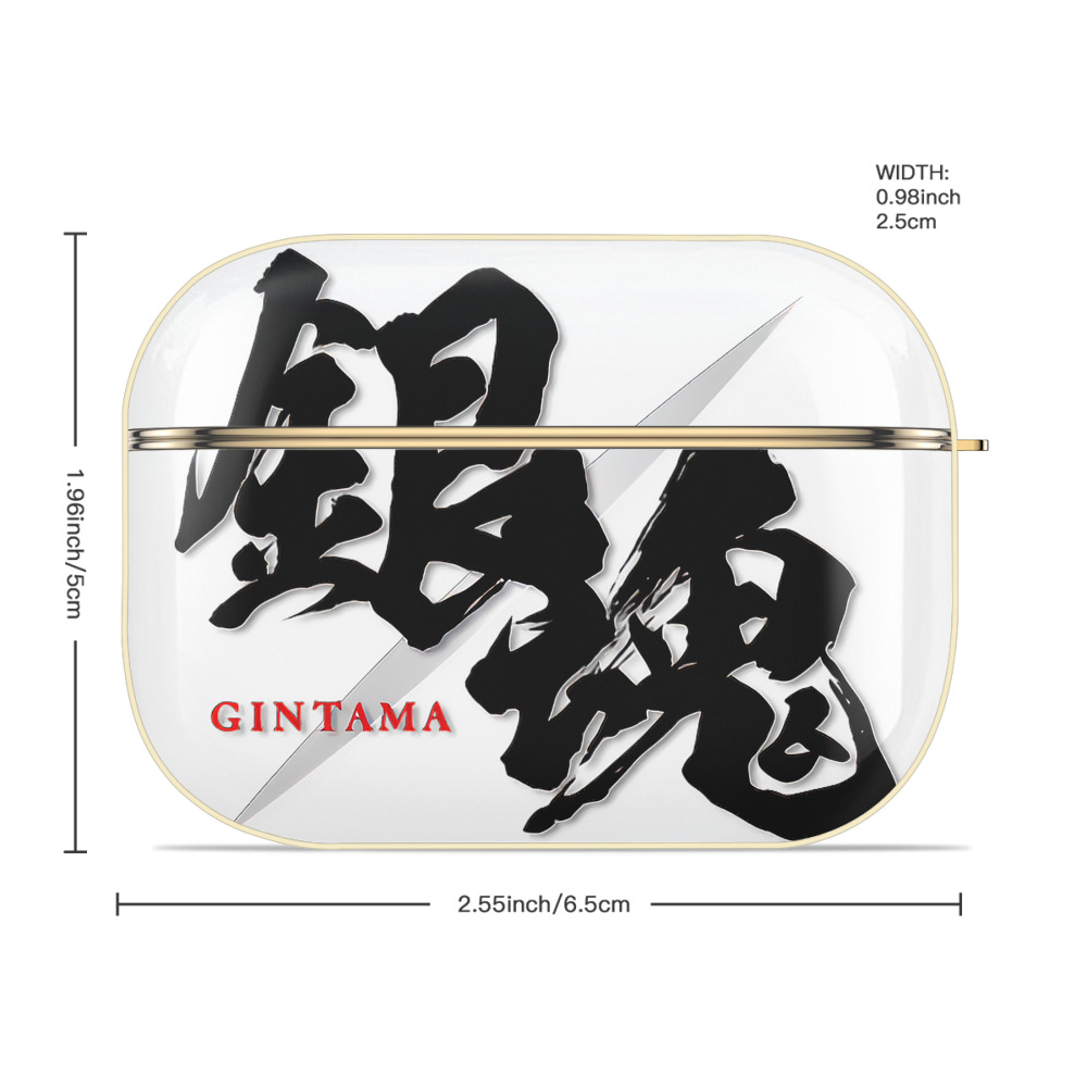 ぎんたま 坂田銀時（さかたぎんとき） 神楽 志村新八（しむら しんぱち） GINTAMA Sakata Gintoki Kagura Shimura Shinpachi 【AirPods Pro用】ハードシェル保護ケース｜耐衝撃・防指紋・カラビナ付き商品仕様