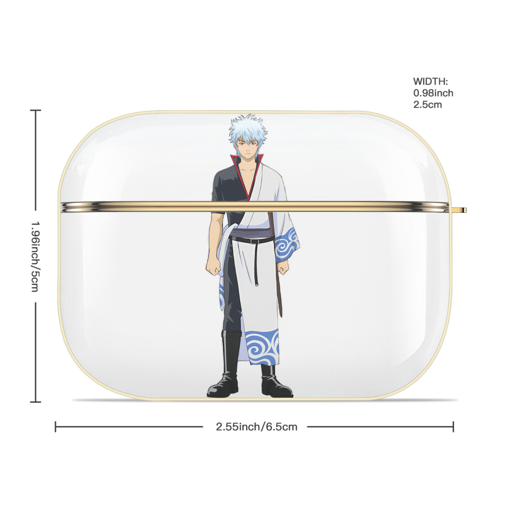 ぎんたま 坂田銀時（さかたぎんとき） 神楽 志村新八（しむら しんぱち） GINTAMA Sakata Gintoki Kagura Shimura Shinpachi 【AirPods Pro用】ハードシェル保護ケース｜耐衝撃・防指紋・カラビナ付き商品仕様