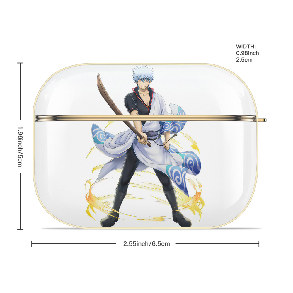 ぎんたま 坂田銀時（さかたぎんとき） 神楽 志村新八（しむら しんぱち） GINTAMA Sakata Gintoki Kagura Shimura Shinpachi 【AirPods Pro用】ハードシェル保護ケース｜耐衝撃・防指紋・カラビナ付き商品仕様