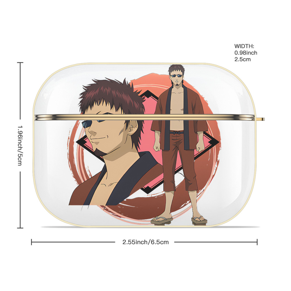 ぎんたま 坂田銀時（さかたぎんとき） 神楽 志村新八（しむら しんぱち） GINTAMA Sakata Gintoki Kagura Shimura Shinpachi 【AirPods Pro用】ハードシェル保護ケース｜耐衝撃・防指紋・カラビナ付き商品仕様