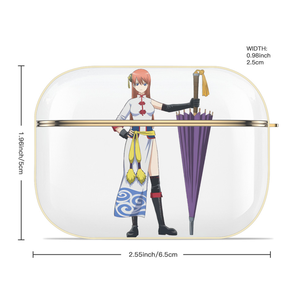 ぎんたま 坂田銀時（さかたぎんとき） 神楽 志村新八（しむら しんぱち） GINTAMA Sakata Gintoki Kagura Shimura Shinpachi 【AirPods Pro用】ハードシェル保護ケース｜耐衝撃・防指紋・カラビナ付き商品仕様