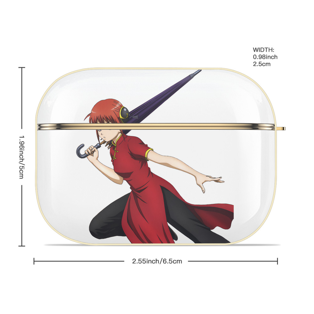 ぎんたま 坂田銀時（さかたぎんとき） 神楽 志村新八（しむら しんぱち） GINTAMA Sakata Gintoki Kagura Shimura Shinpachi 【AirPods Pro用】ハードシェル保護ケース｜耐衝撃・防指紋・カラビナ付き商品仕様