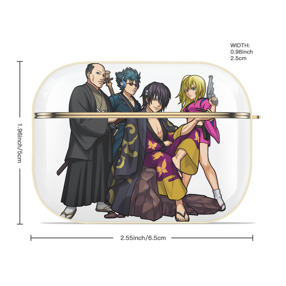 ぎんたま 坂田銀時（さかたぎんとき） 神楽 志村新八（しむら しんぱち） GINTAMA Sakata Gintoki Kagura Shimura Shinpachi 【AirPods Pro用】ハードシェル保護ケース｜耐衝撃・防指紋・カラビナ付き商品仕様