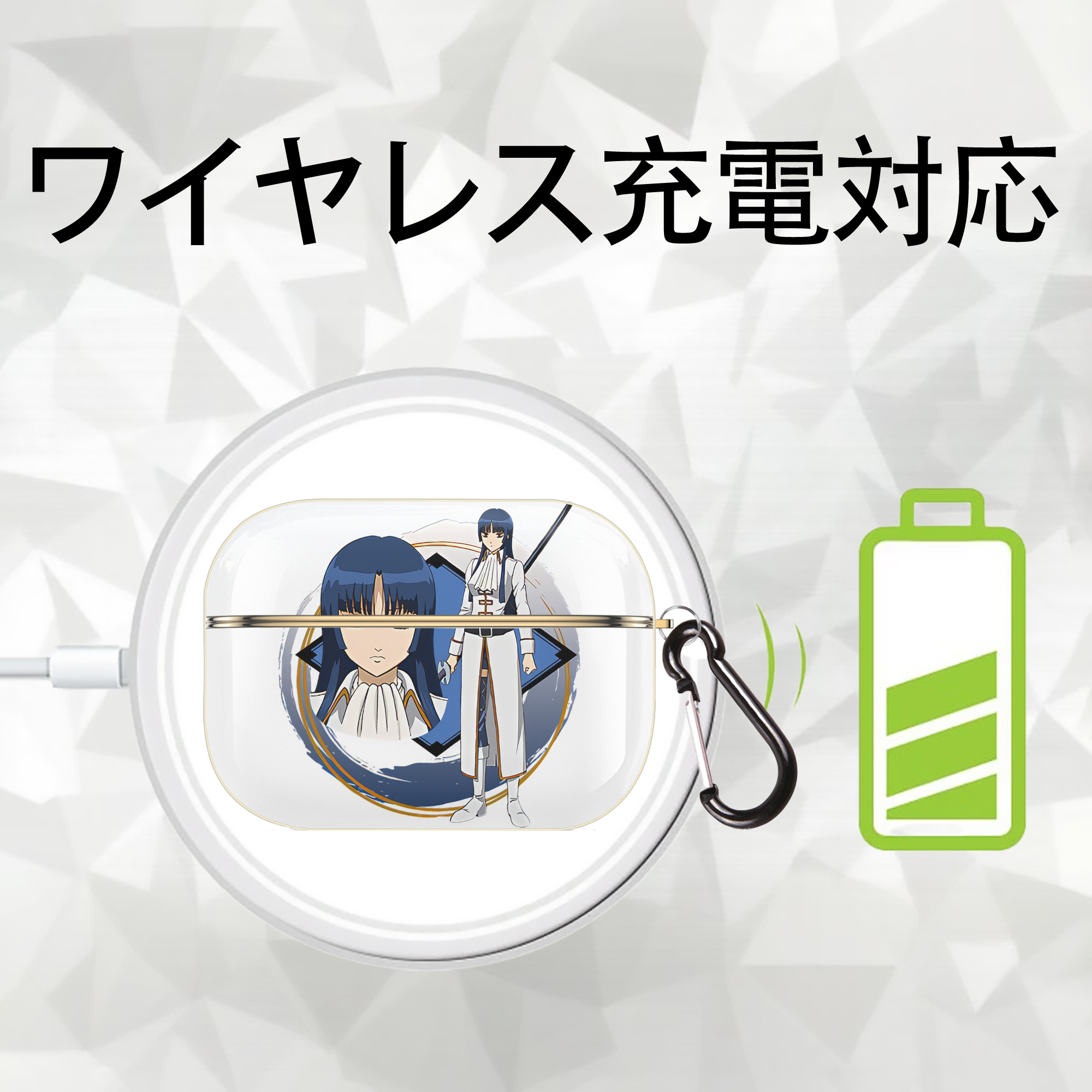 ぎんたま 坂田銀時（さかたぎんとき） 神楽 志村新八（しむら しんぱち） GINTAMA Sakata Gintoki Kagura Shimura Shinpachi 【AirPods Pro用】ハードシェル保護ケース｜耐衝撃・防指紋・カラビナ付き商品仕様