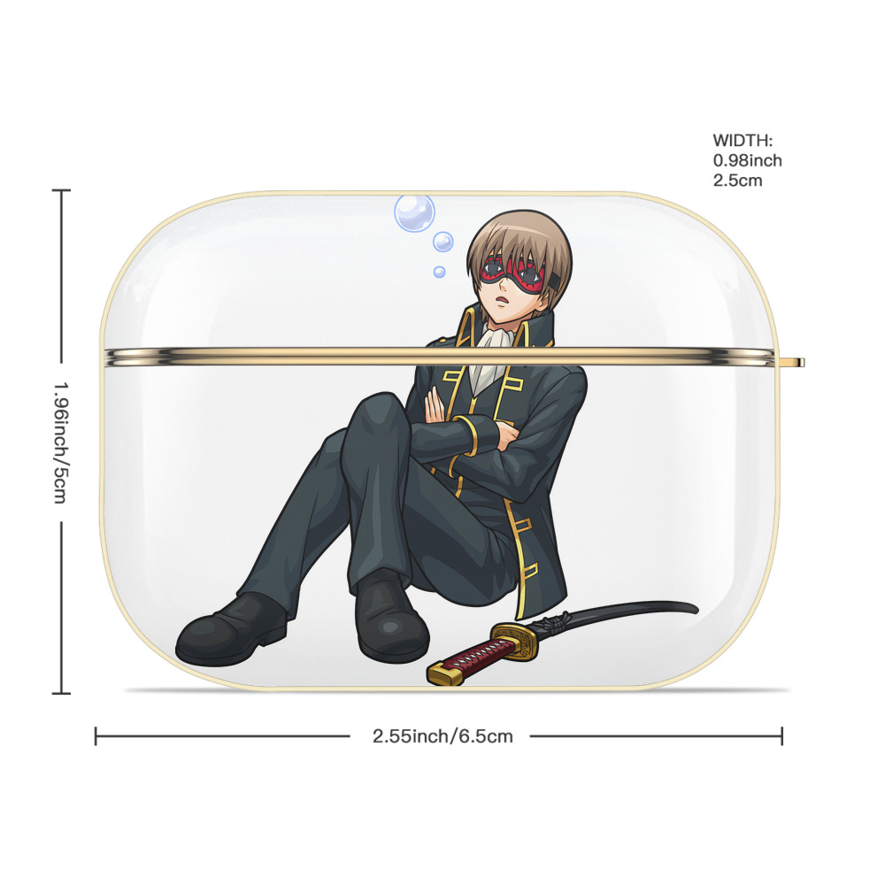 ぎんたま 坂田銀時（さかたぎんとき） 神楽 志村新八（しむら しんぱち） GINTAMA Sakata Gintoki Kagura Shimura Shinpachi 【AirPods Pro用】ハードシェル保護ケース｜耐衝撃・防指紋・カラビナ付き商品仕様