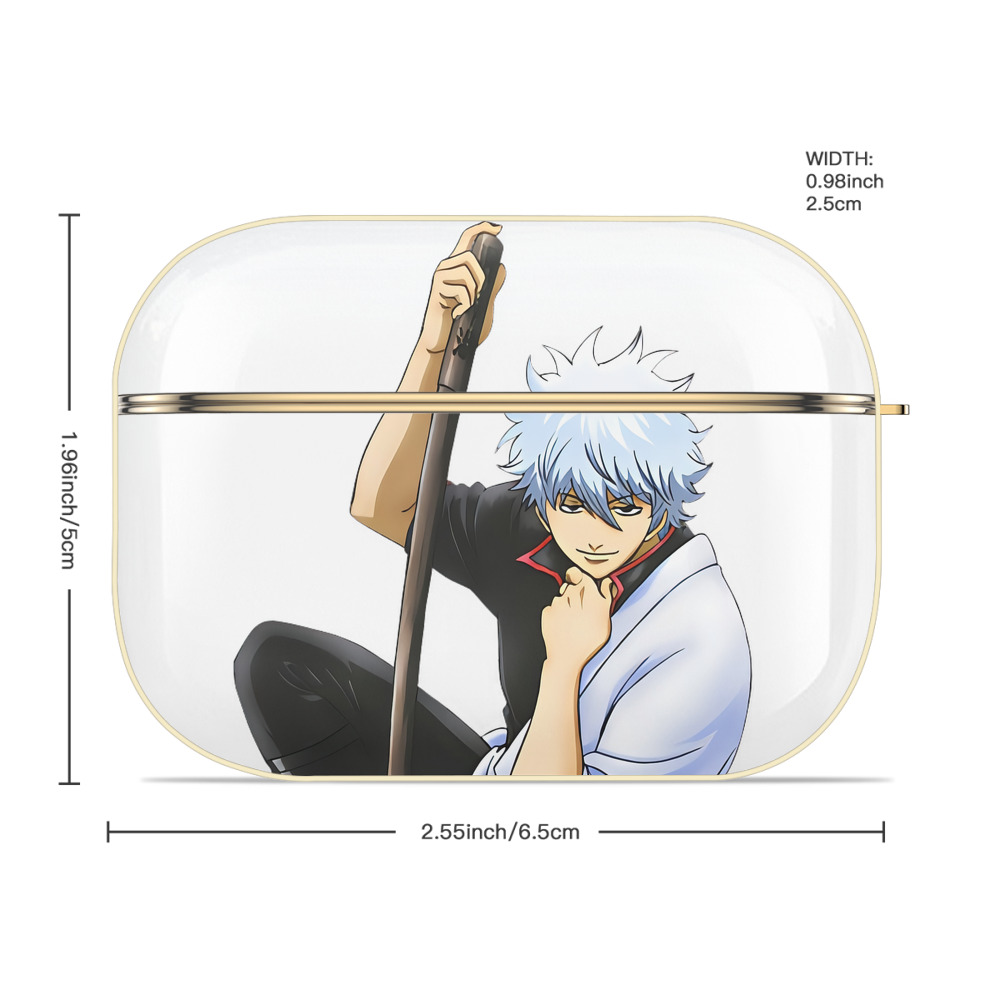 ぎんたま 坂田銀時（さかたぎんとき） 神楽 志村新八（しむら しんぱち） GINTAMA Sakata Gintoki Kagura Shimura Shinpachi 【AirPods Pro用】ハードシェル保護ケース｜耐衝撃・防指紋・カラビナ付き商品仕様
