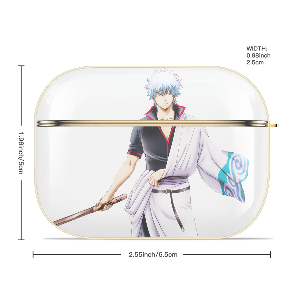 ぎんたま 坂田銀時（さかたぎんとき） 神楽 志村新八（しむら しんぱち） GINTAMA Sakata Gintoki Kagura Shimura Shinpachi 【AirPods Pro用】ハードシェル保護ケース｜耐衝撃・防指紋・カラビナ付き商品仕様
