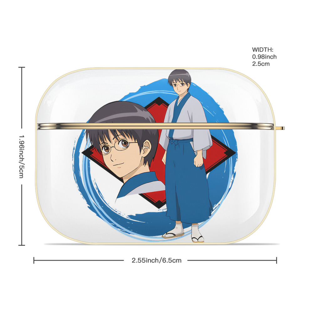ぎんたま 坂田銀時（さかたぎんとき） 神楽 志村新八（しむら しんぱち） GINTAMA Sakata Gintoki Kagura Shimura Shinpachi 【AirPods Pro用】ハードシェル保護ケース｜耐衝撃・防指紋・カラビナ付き商品仕様