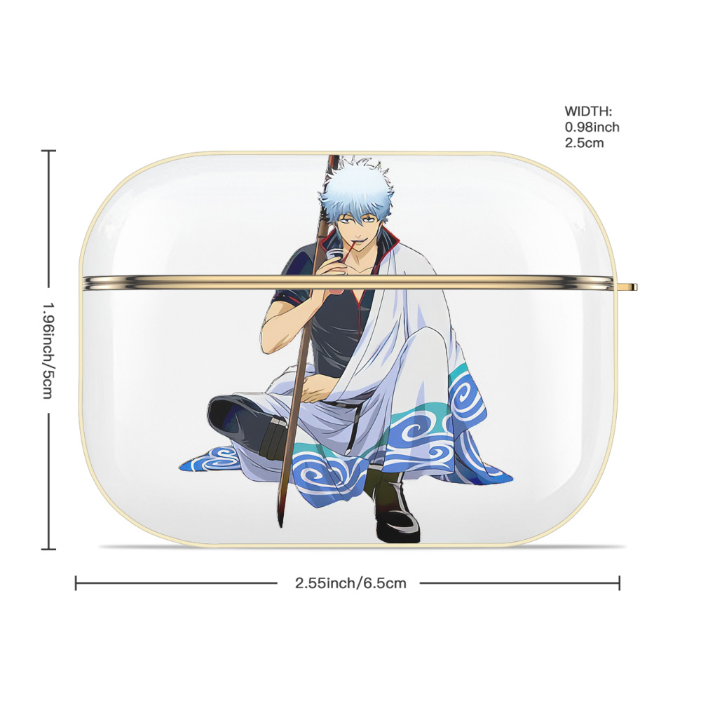 ぎんたま 坂田銀時（さかたぎんとき） 神楽 志村新八（しむら しんぱち） GINTAMA Sakata Gintoki Kagura Shimura Shinpachi 【AirPods Pro用】ハードシェル保護ケース｜耐衝撃・防指紋・カラビナ付き商品仕様